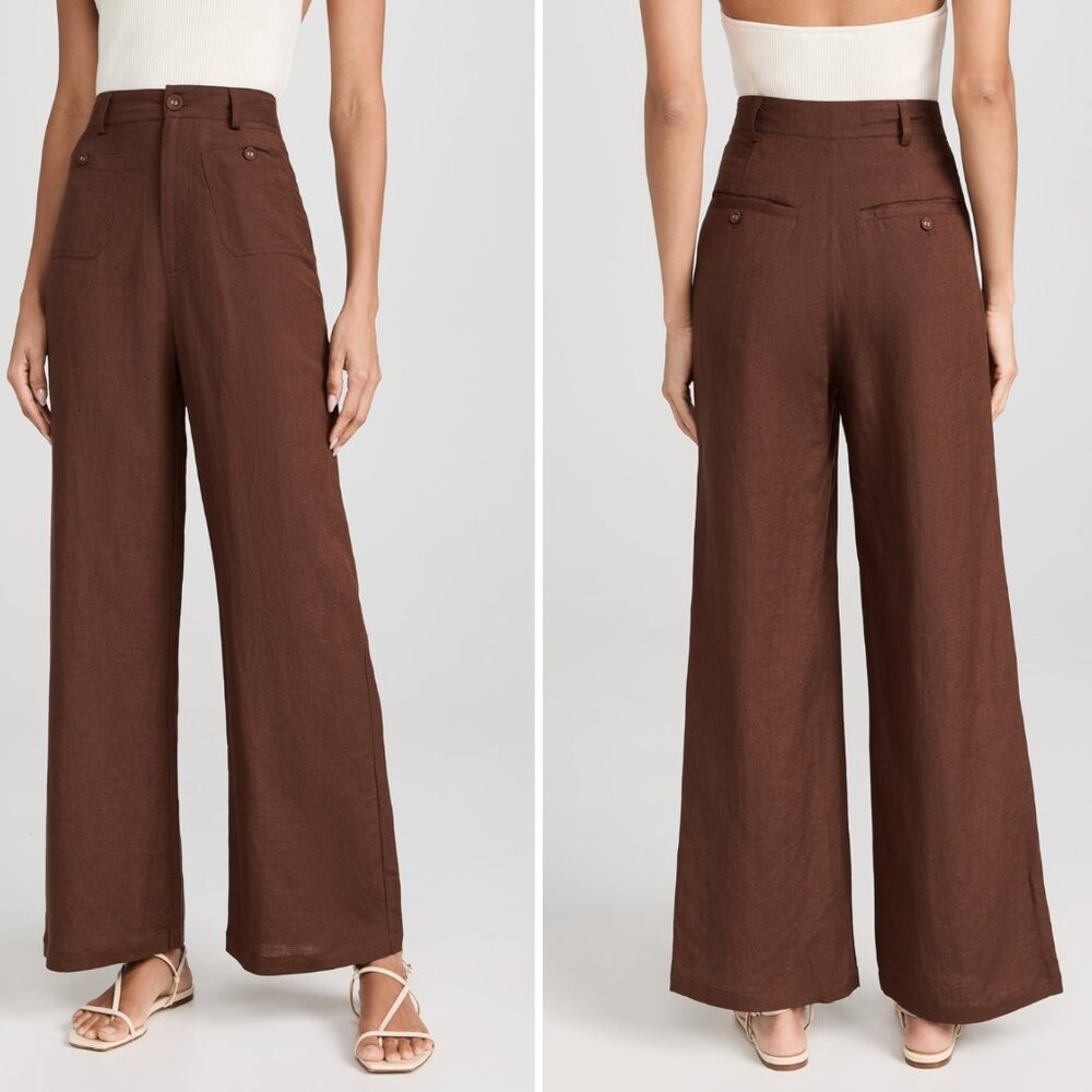 NWT Rolla's Sailor Linen Pants in Cocoa, Size 4